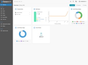 Vefviðmót Datatech Backup